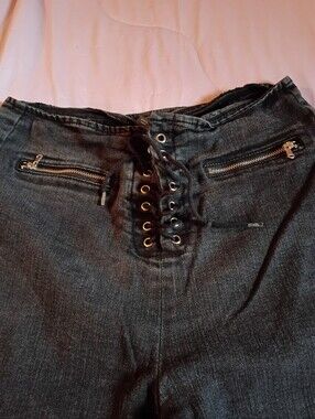 Wild Fable Black Tie Enclosure Skinny Jeans.